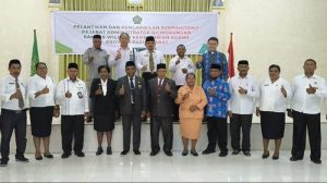 Kakanwil Kemenag Papua Barat Luksen Jems Mayor Lantik 2 Pejabat Baru di Sorong